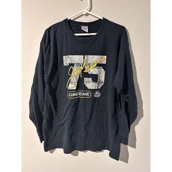Pittsburgh Steelers NFL Mean Joe Greene Long Sleeve HOF Induction Shirt Size XL - Picture 1 of 4